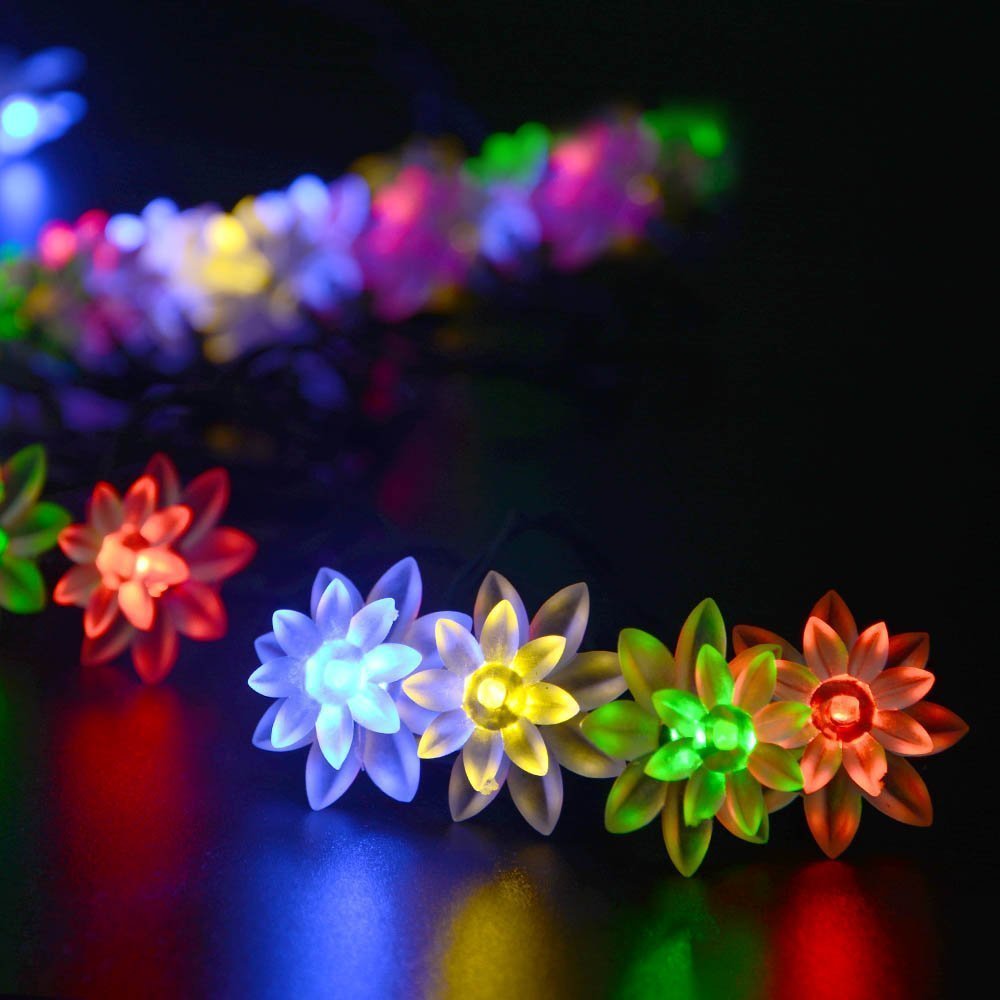 Waterproof outdoor garden solar lighting starfish led string lights