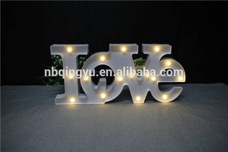 Decorative LED Letters Light "LOVE" - Illuminated LED Marquee Sign For Home Wedding Decorations - Includes USB, or battery power