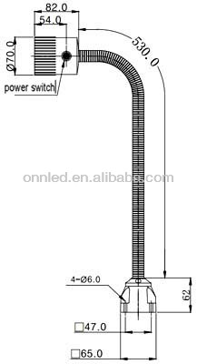 ONN M3W Flexible Pipe LED Work Light for CNC Machine