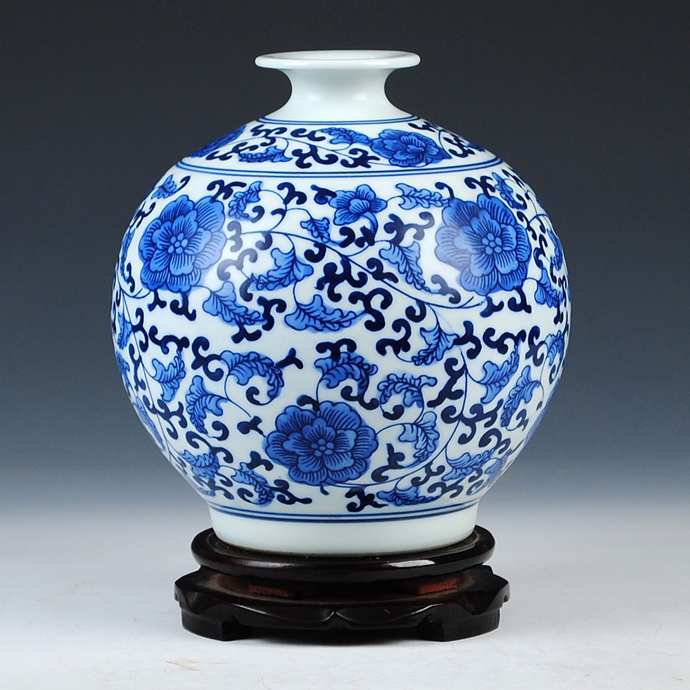 hot sale high quality custom made blue and white chinese vase