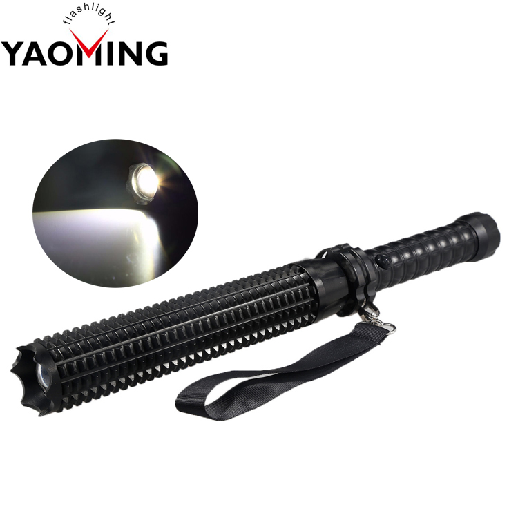 XPE 3 Modes Multi-function Powerful Police Security Led flashlight Self-defense Flashlight Safety Torch Emergency 18650