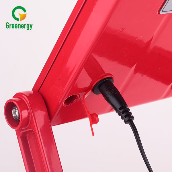 Hight quality red & black color 20w rechargeable foldable led flood light