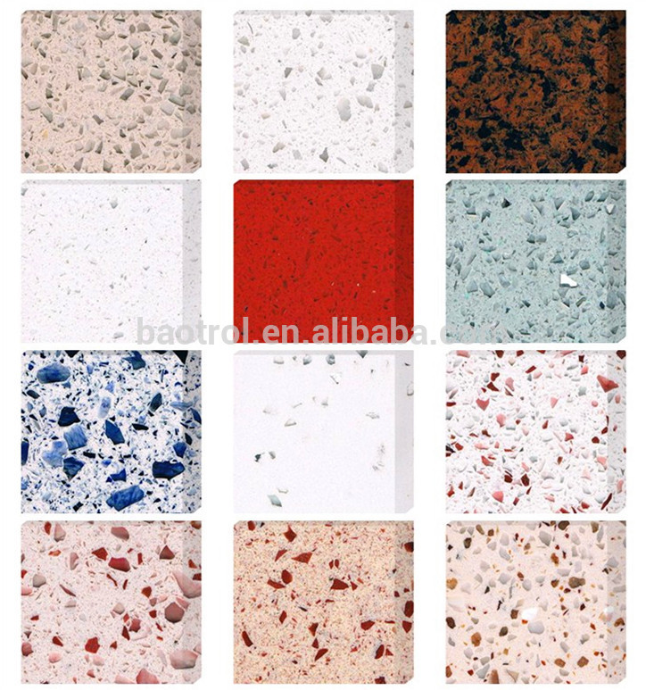 Blue sparkle quartz floor tile,beautiful color engineering quartz stone