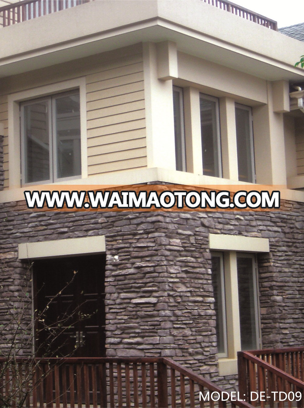 Foshan exterior stacked slate cultured stone for building facades