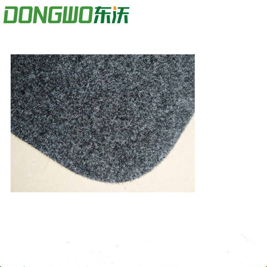 Oval 100% polyester velour pvc door mat