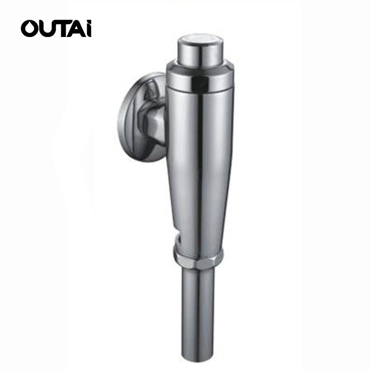 Wholesale chrome plated about 6L flush rate toilet brass manual pressure urinal flush valve