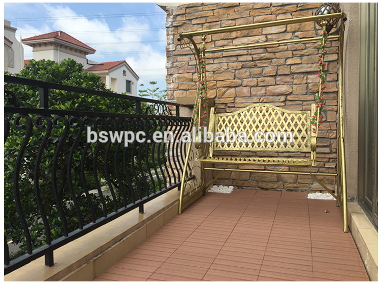 Wholesale composite co-extrusion wpc garden decking board floor tiles