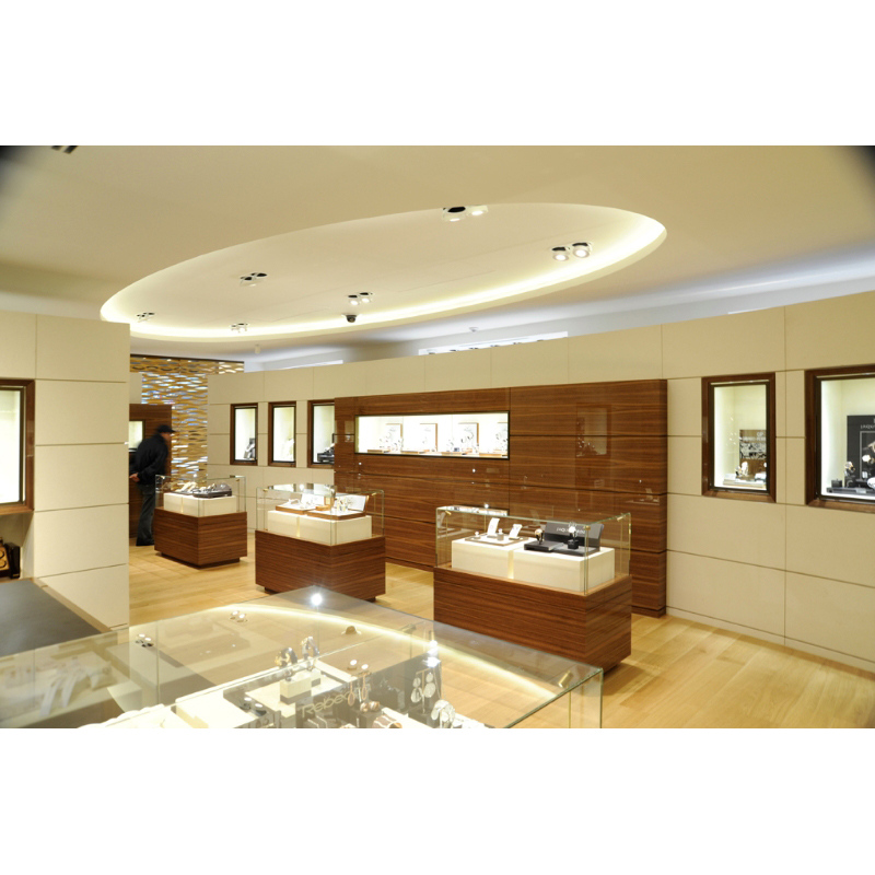 Golden Design Jewelry Shop Furniture Design Decoration For Display