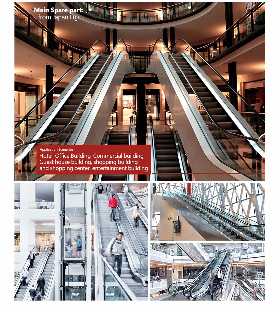 CE ISO approved 30 and 35 degree Escalator for shopping centers and mall / escalators / elevators and escalators