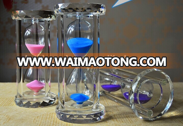 15 Min Colorful Handmade Crystal Hour Glass Crafts wedding souvenirs from China