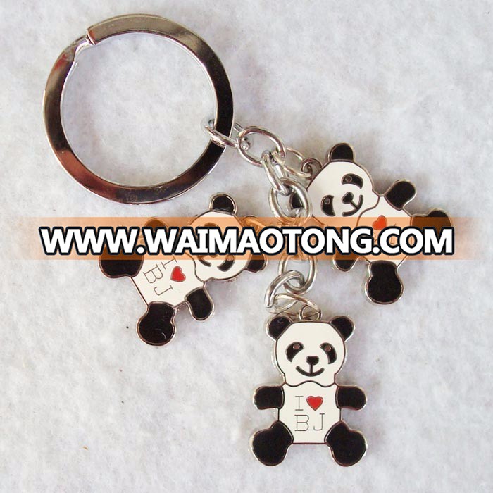 Wholesale Animal Shape  Panda Keychains Metal Keychains