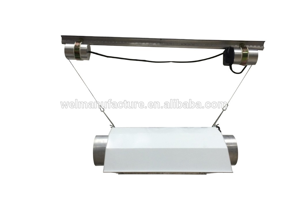 Remote control hydroponics lighting reflector hanger lifter