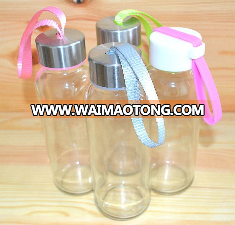 300ml Transparent Glass Water Bottle Matte Glass Water Bottle