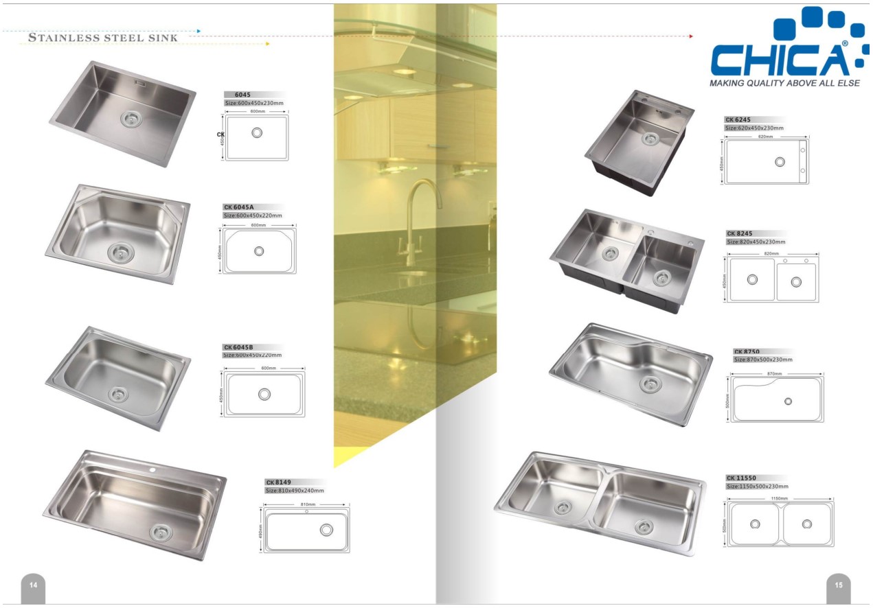 SUS304 Stainless Steel Single Bowl Deep Drawn Pressed Round Topmount Kitchen Sink for House