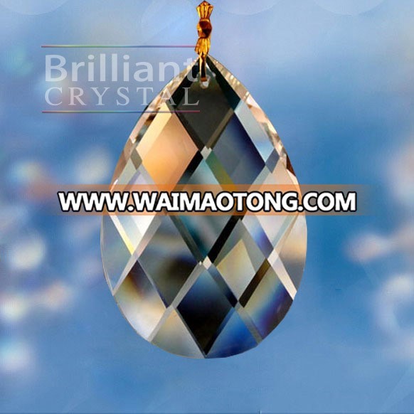 brilliant cut k9 crystal clear faceted chandelier prism parts wholesale