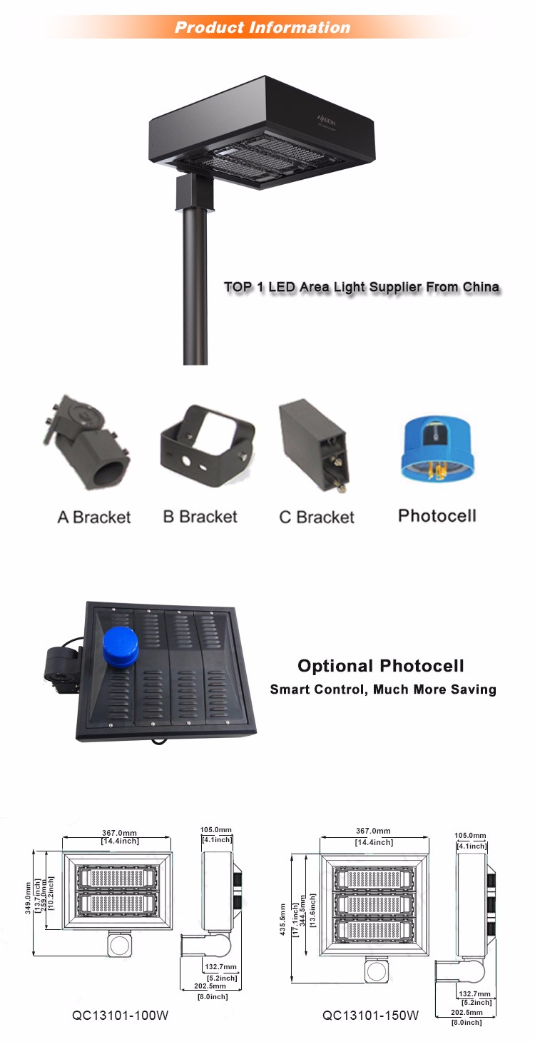 IP65 Waterproof Industrial 100 Watt Led Shoe Box Light