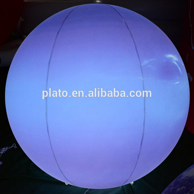 Custom large inflatable colorful led balloon for outdoor decoration