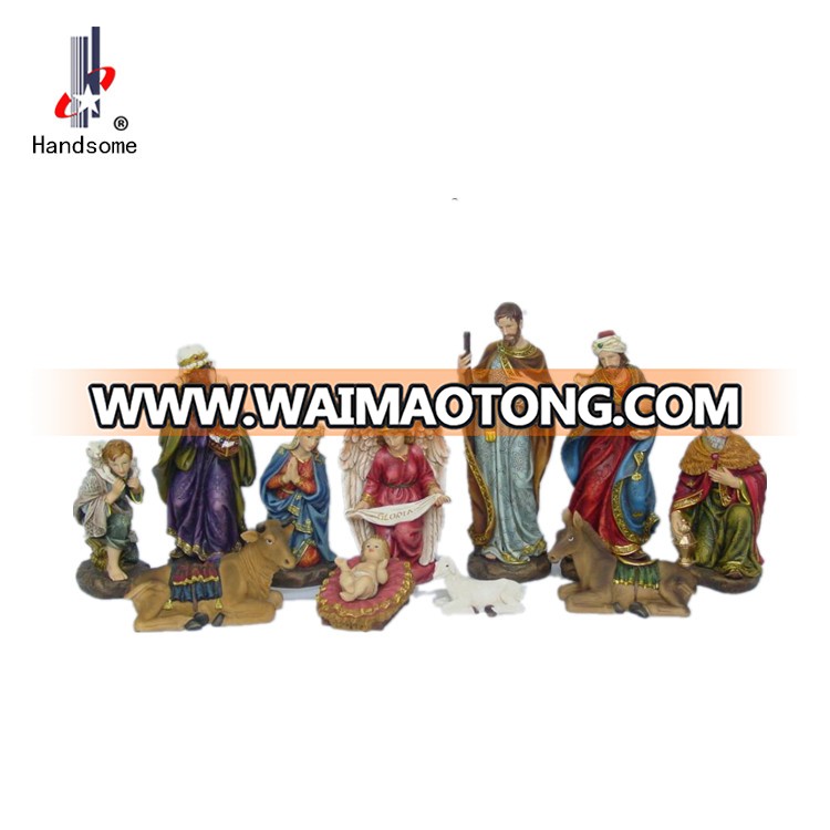 Hot selling Polyresin Christmas Decoration Nativity Set Indoor Resin Cribs