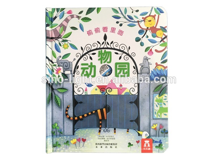 Custom High Quality Die Cutting Activity Pop-Up Cardboard Book 4C/4C From Factory