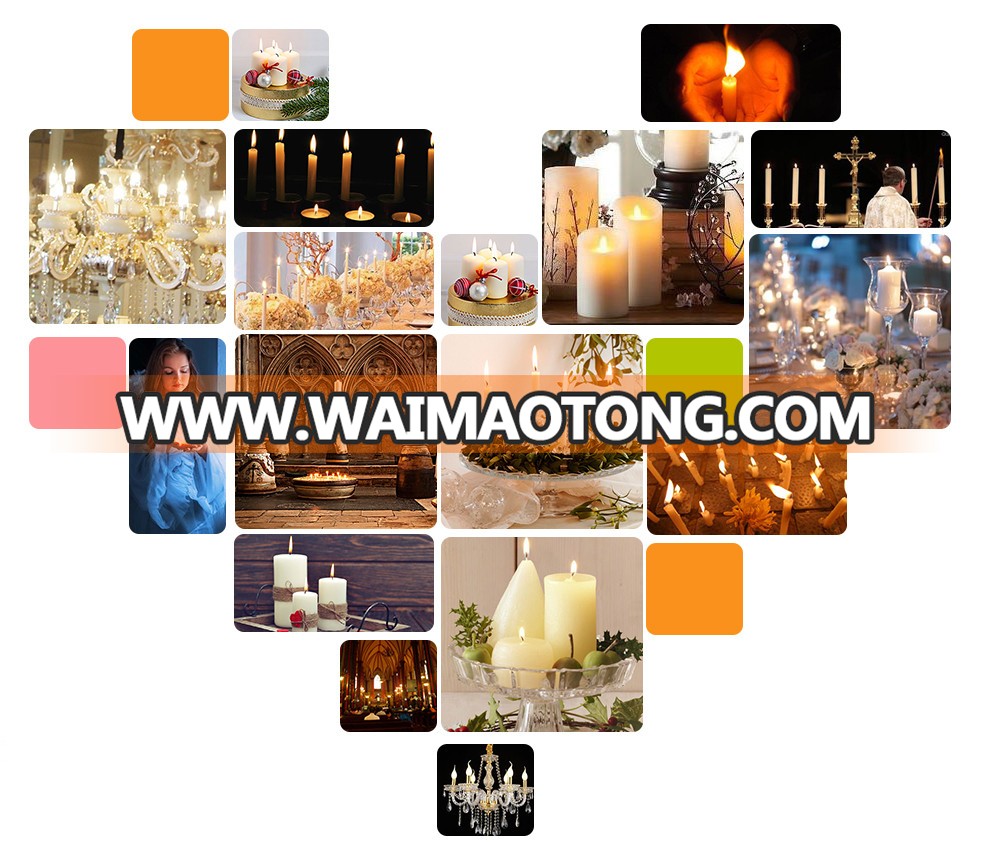 Direct From Factory velas branca wax white fluted candles