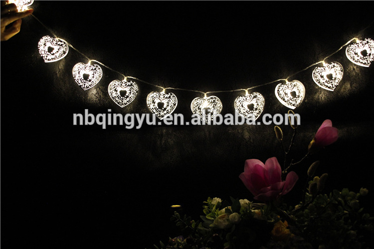 Heart Shaped String Lights - 2 Modes, 20 LED Solar String Lighting Outdoor - Great Kits for Garden, Landscape, Xmas Tree,Patio