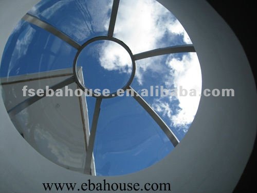 Special window frame design:aluminum dome skylight