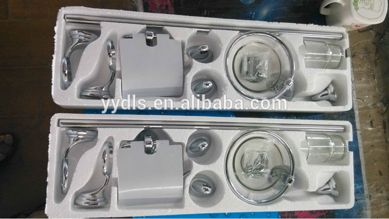 metal main material and bath hardware sets toilte sanitary ware bathroom accessories set sanitary fitting