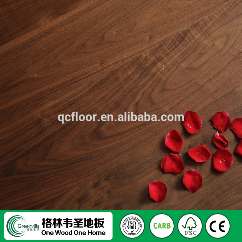 Asian walnut flooring 15MM indoor and home used walnut engineered wood flooring