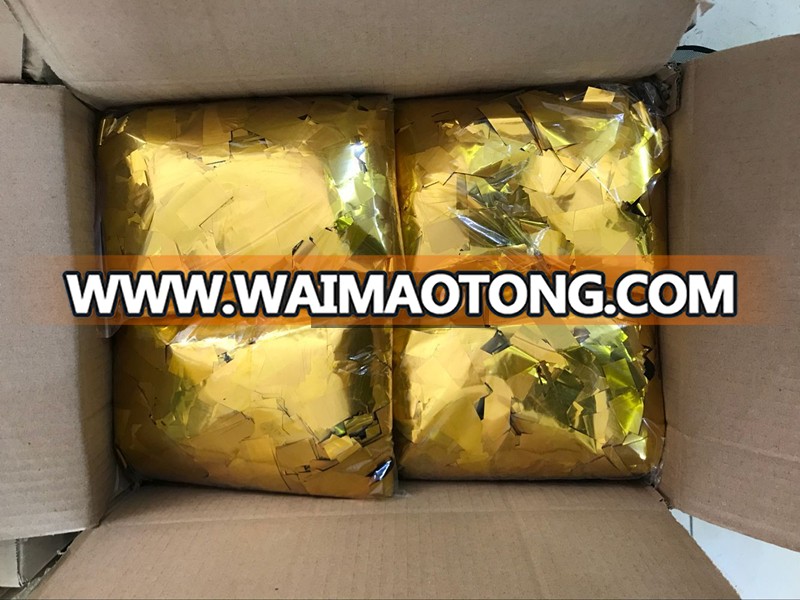 Wholesale 5*2cm mylar confetti metallic confetti paper PET, PVC film tissue confetti