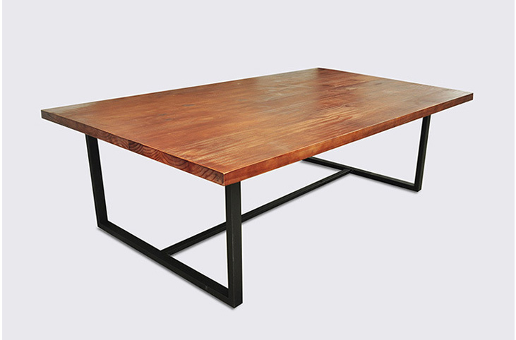 Modern design iron wood office desk /solid stave wooden dining table home / office use