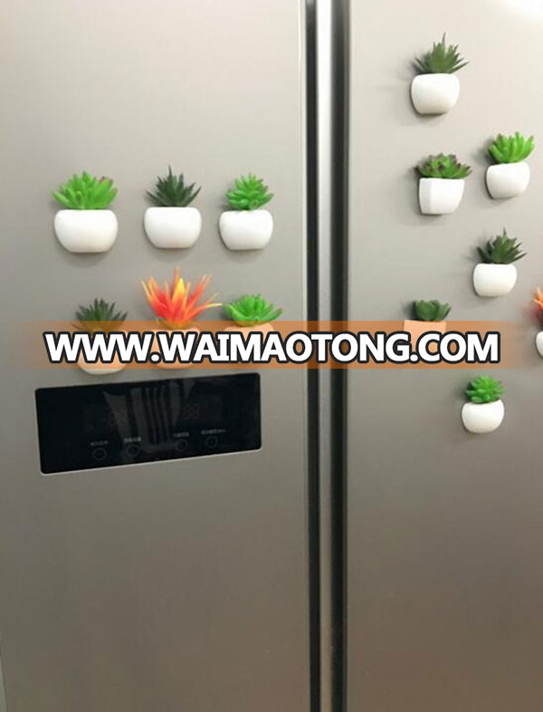 Hot sale plastic artificial succulent plant for fridge decoration