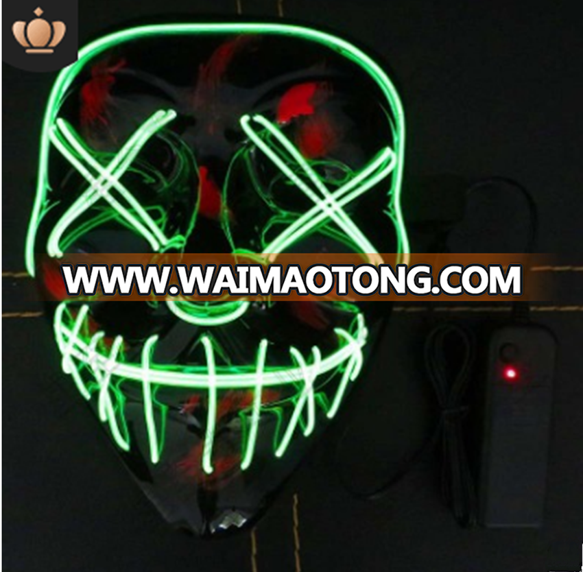 Hot  LED el cold light mask glowing mask mask halloween christmas