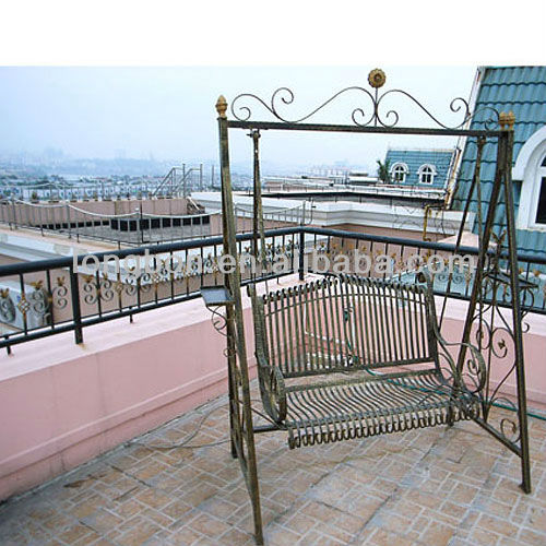 2013 Top-selling wrought iron swing design for garden