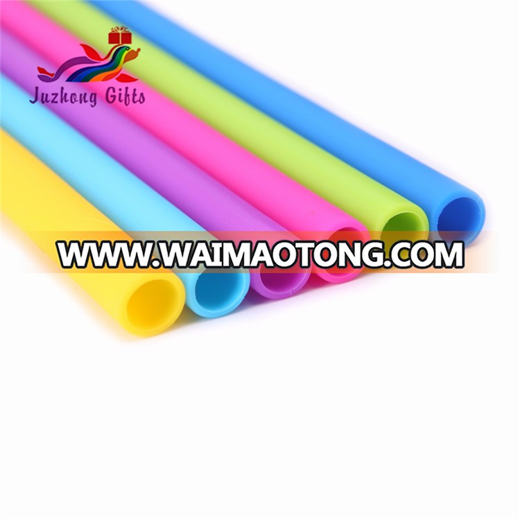 Reuseable colorful 100% silicone drinking straw on sales