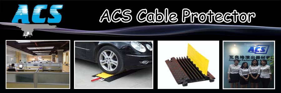 5 Channel Rubber Floor Cable Protector/car ramps for traffic