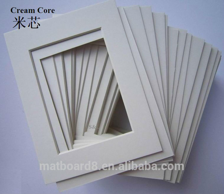 Wholesale Acid-free Matboard With White Black Cream Core