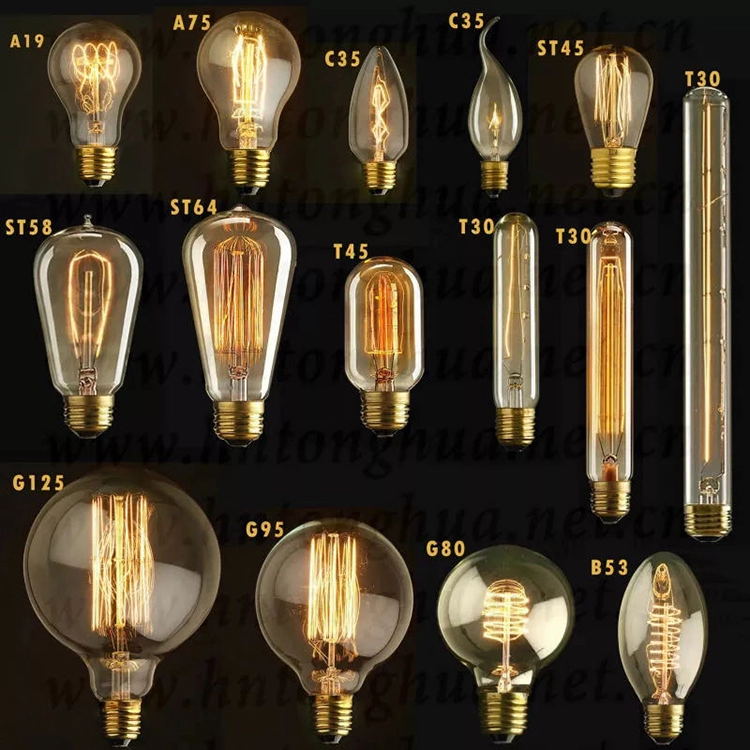 old Edison bulb ST64 china supplier vintage style lamps E27