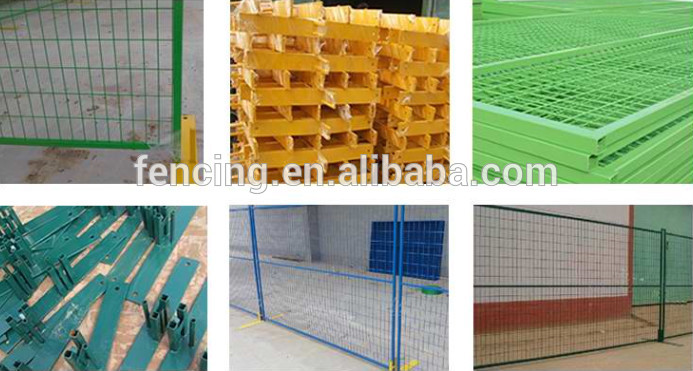 Temp Plastic Feet Metal Construction Site Safety Removable Fence / Temporary Welded Metal Fence Panels for Sale ( factory price)