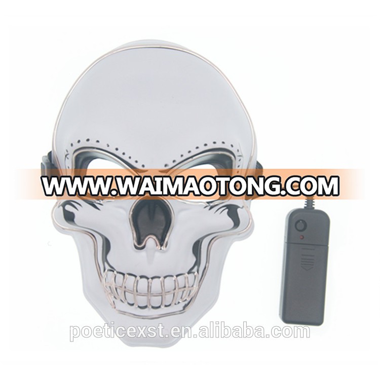 PoeticExst Halloween Costume Flashing Led Face Mask For Party, Funny EL Wire Mask,Led Mask Party