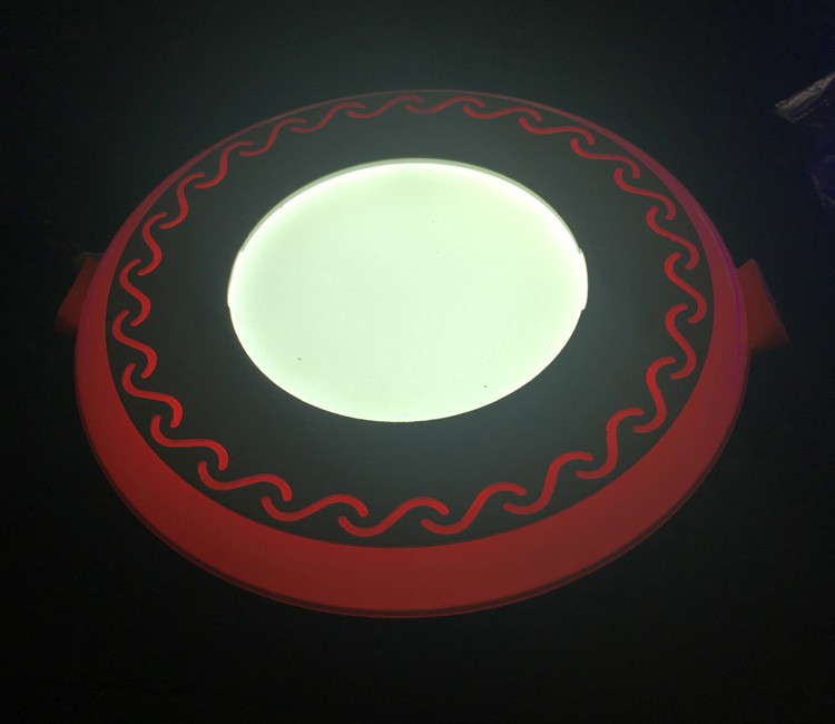 New 6W + 3W double color acrylic led slim ceiling panel light