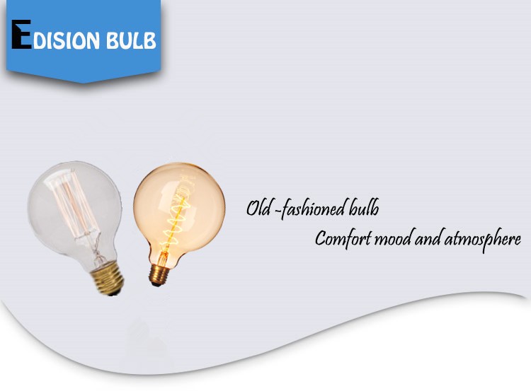 Wholesale edison light bulb, top quality vintage edison bulb G80 globe incandescent filament lamp