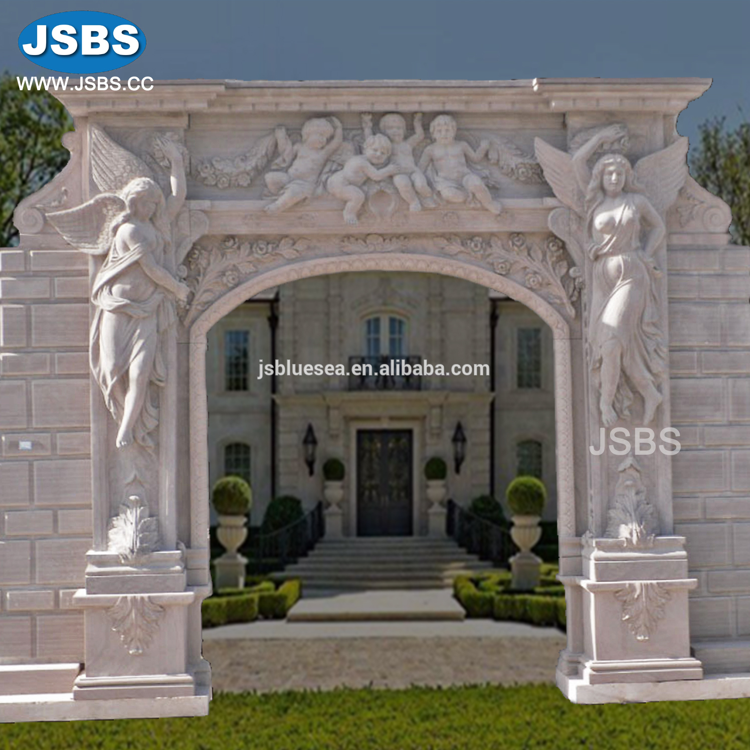 wholesale price custom design hand carved natural stone doorway for sale