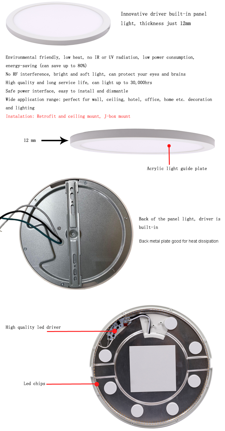 New design surface recessed mounted modern panel led ceiling light , ceiling light lamp fixture , flush mount ceiling light