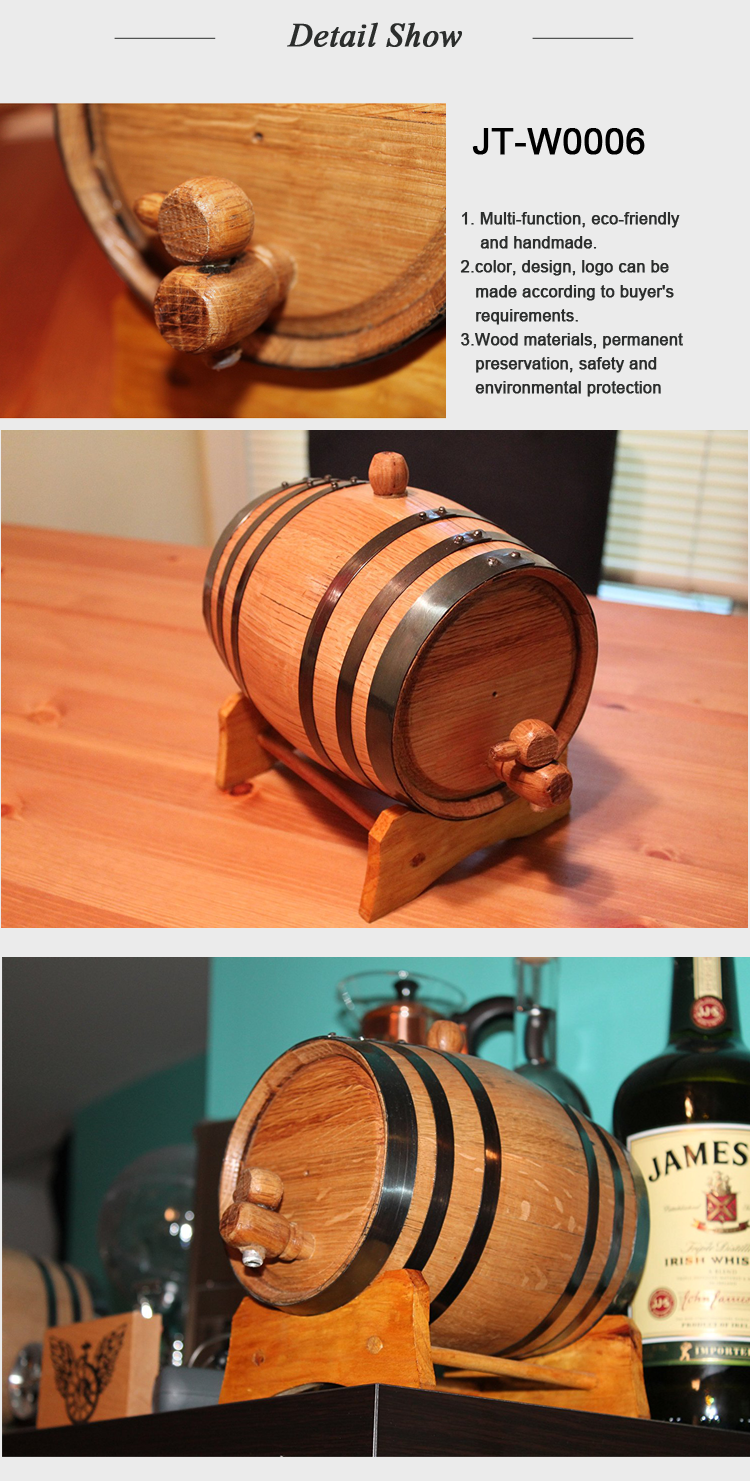 Beautifully hand crafted oak wooden wine barrels