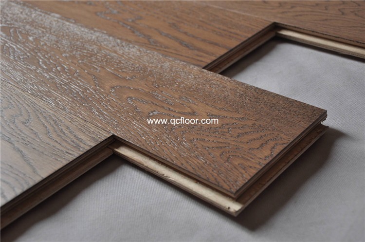 hot sale wood floor tile brushing engineered oak wood floor exported to philippines,grey oak wood flooring