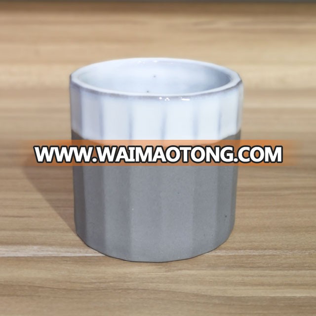 wholesale grey and white custom ceramic candle jar 122*100cm