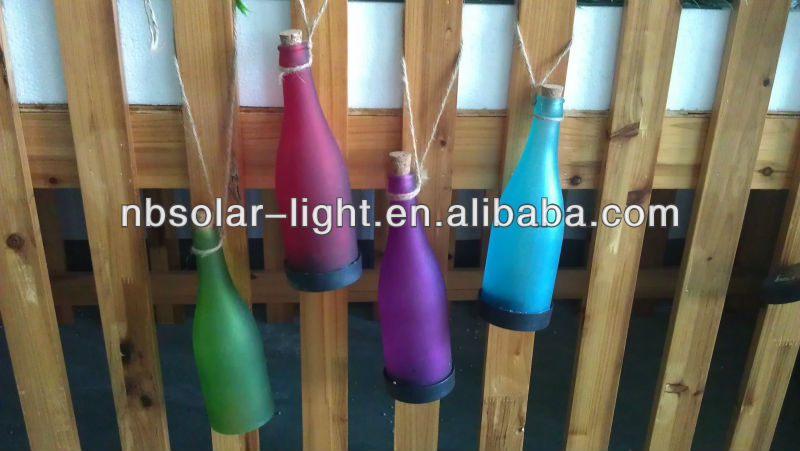 solar bottle light hanging garden lamp patio border