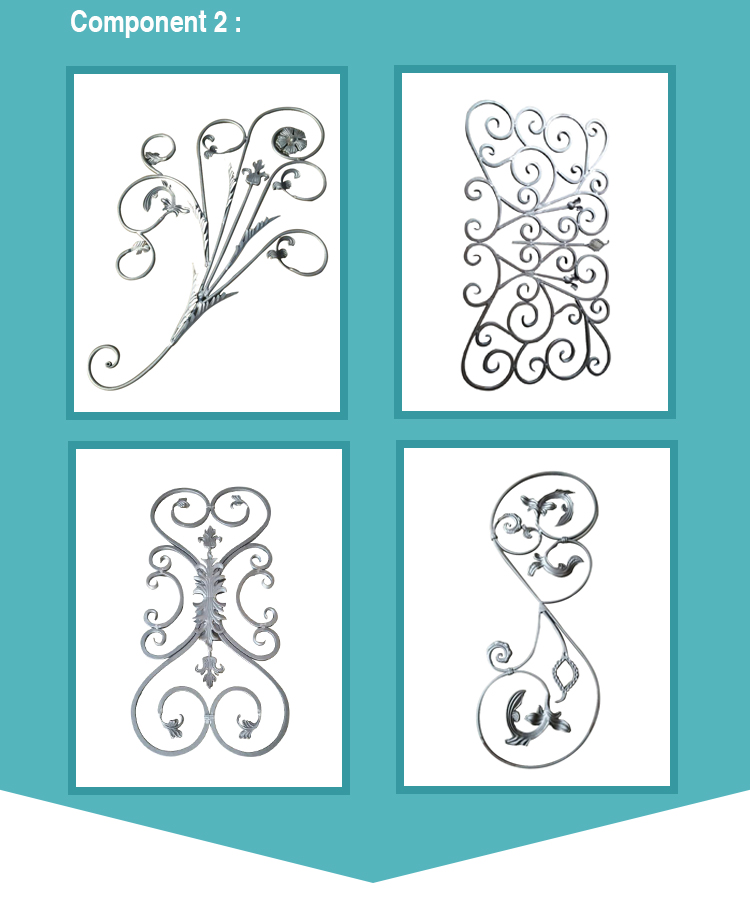 Ornamental elegant wrought iron window iron balcony railing designs