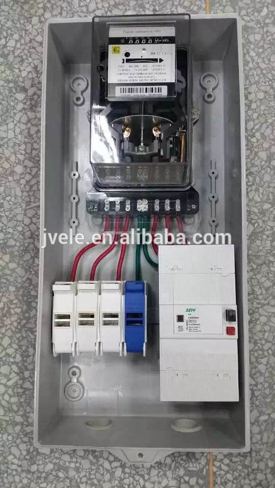 To supply single phase and Three phase prepaid energy meter box /cabinet