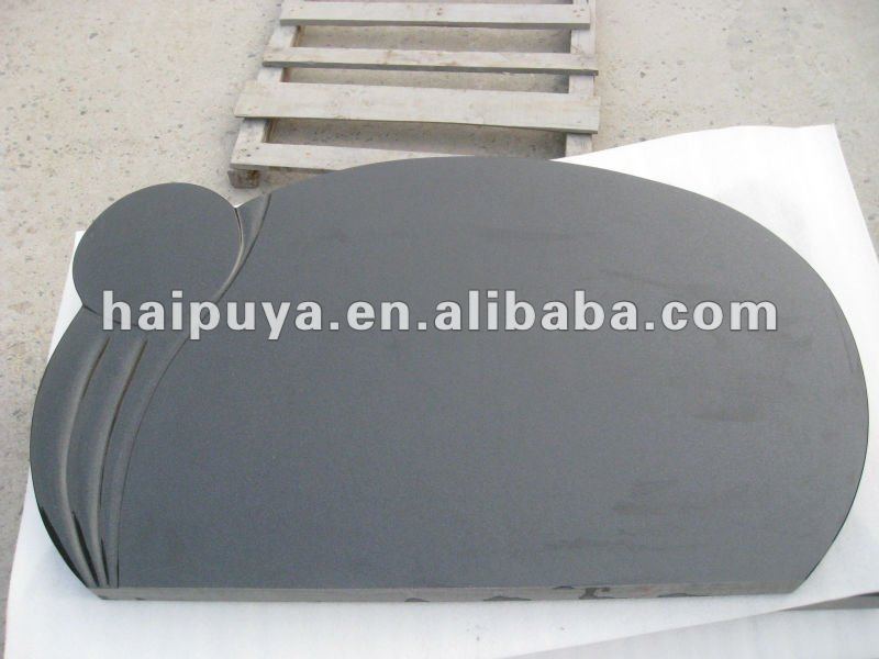 black granite tombstone for sail